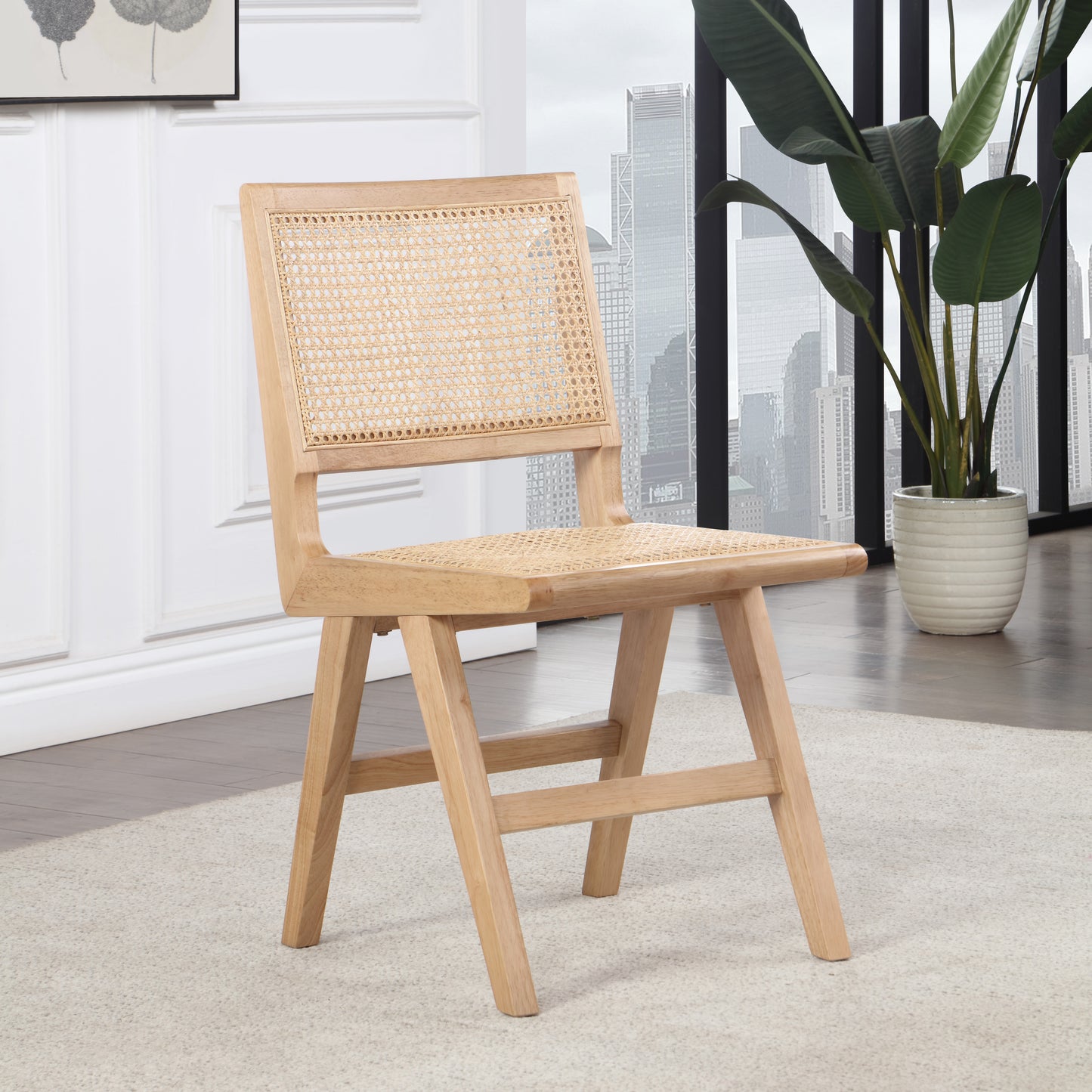 divine natural wood dining side chair sc