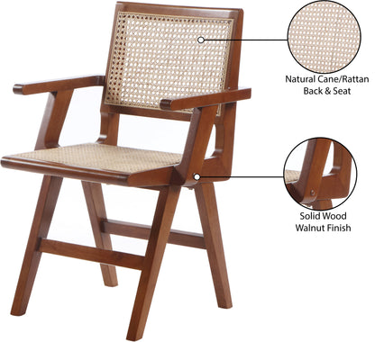 Divine Walnut Wood Dining Arm Chair AC