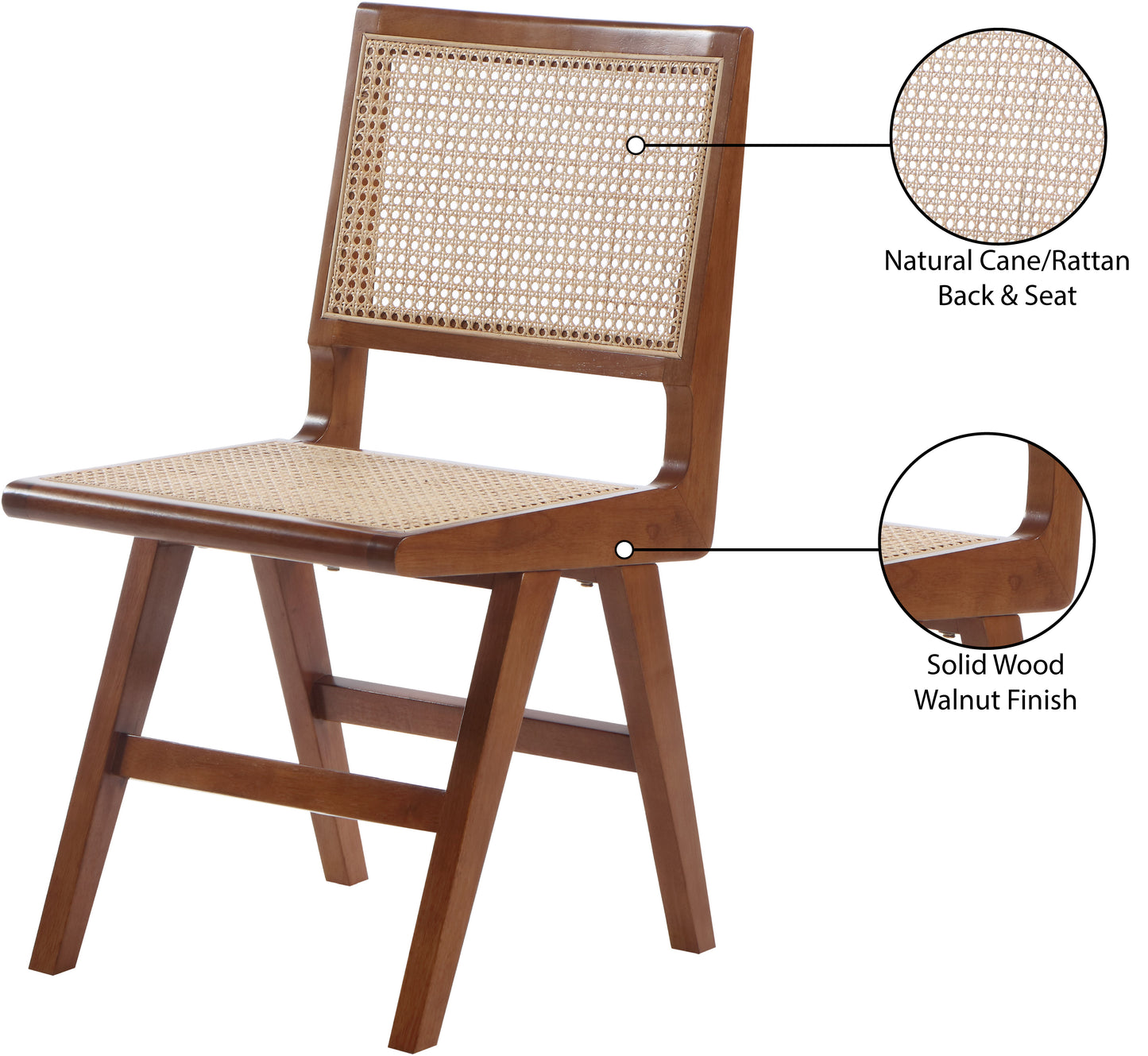 divine walnut wood dining side chair sc