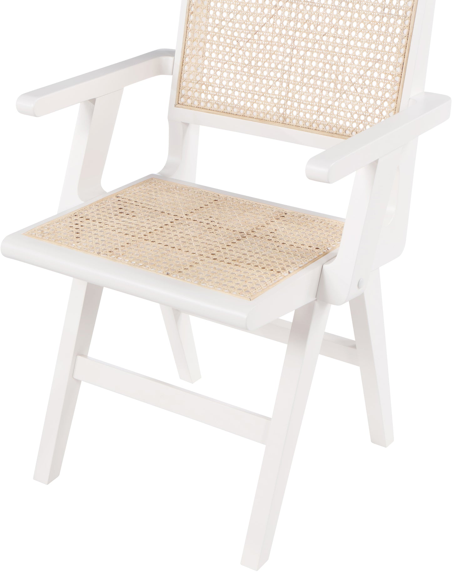 divine white wood dining arm chair ac