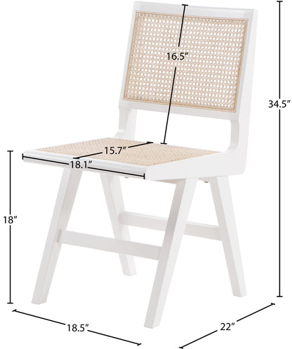 Divine White Wood Dining Side Chair SC