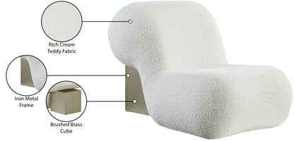 Arabella Cream Fabric Accent Chair Cream