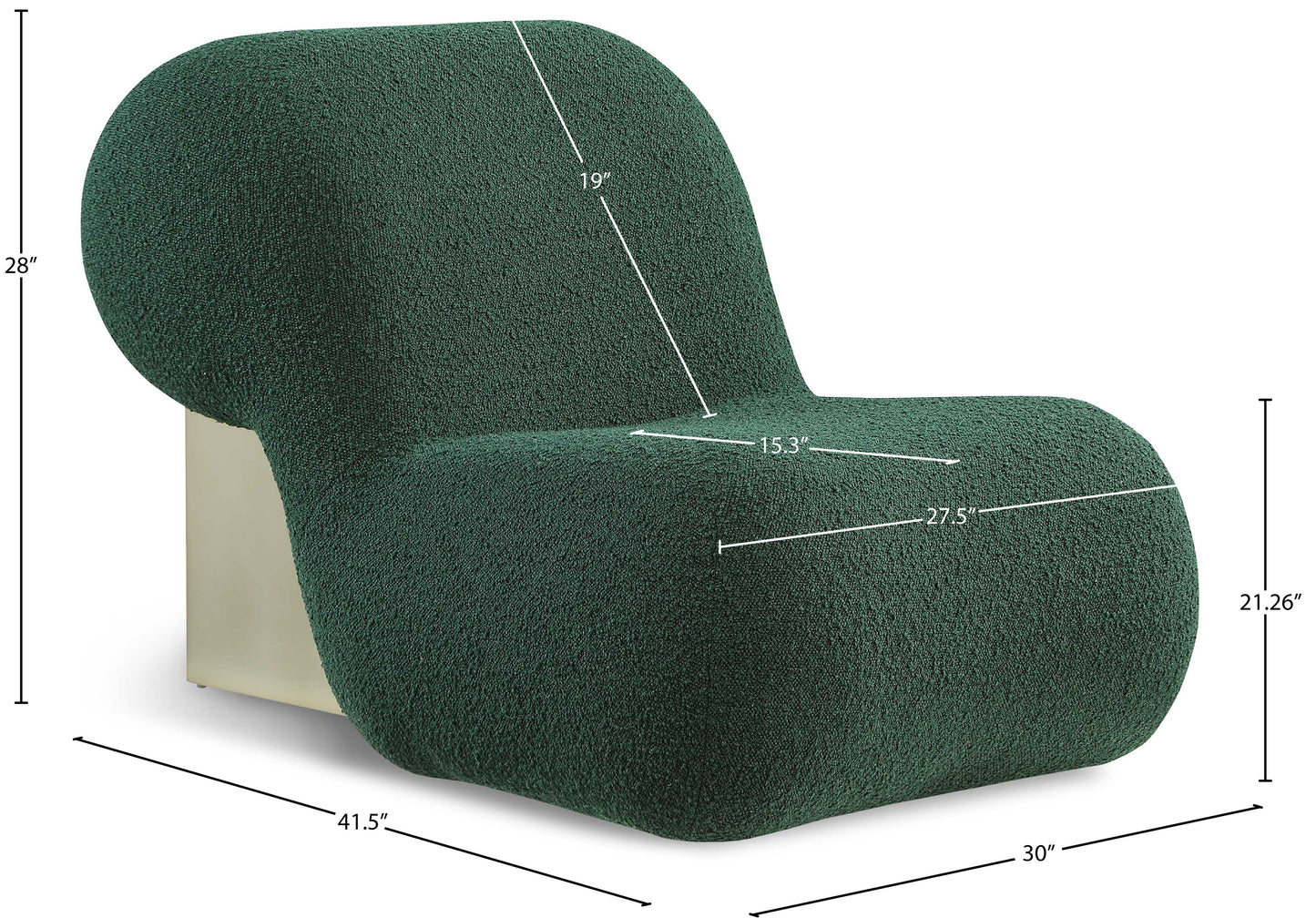 arabella green fabric accent chair green