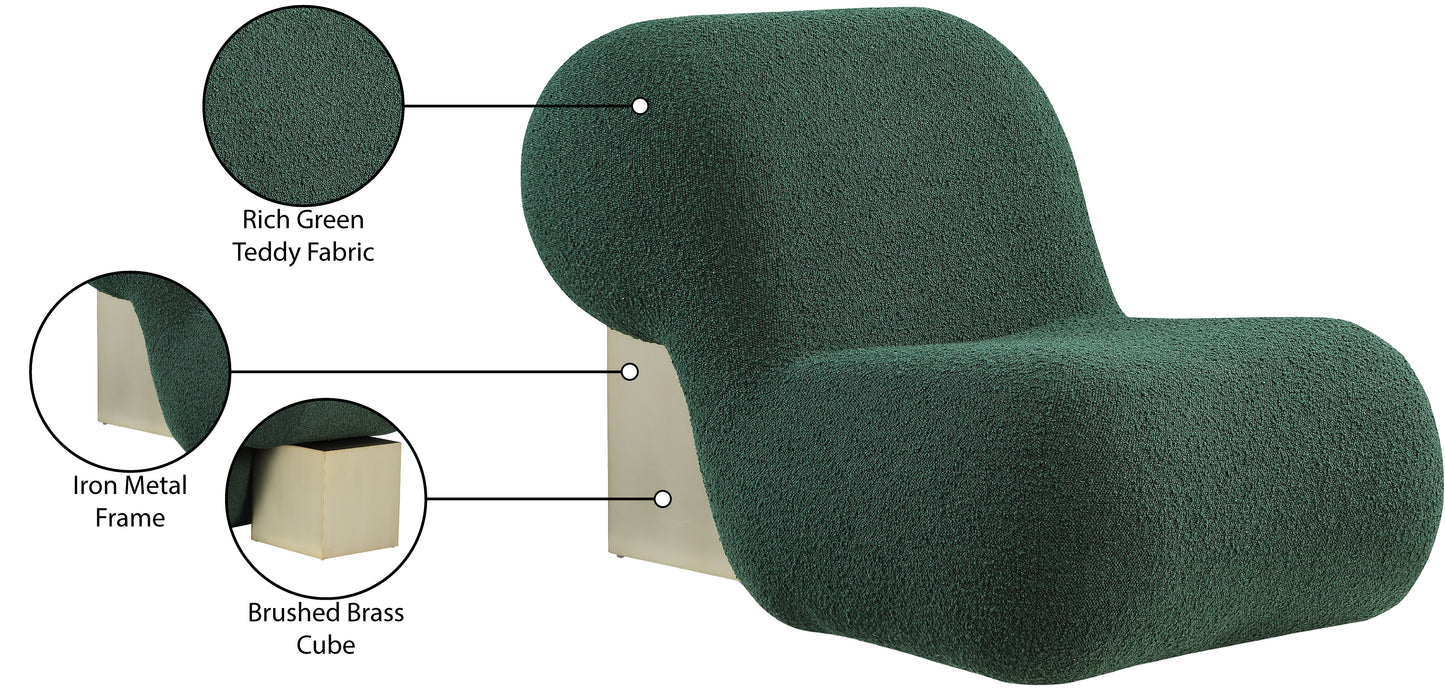 arabella green fabric accent chair green