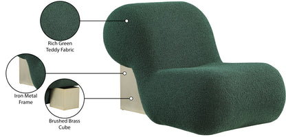 Arabella Green Fabric Accent Chair Green