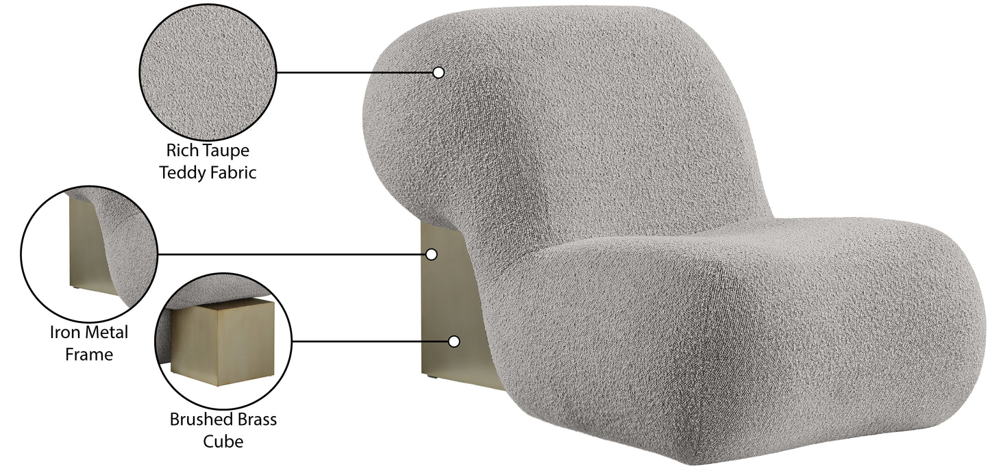 arabella brown fabric accent chair taupe