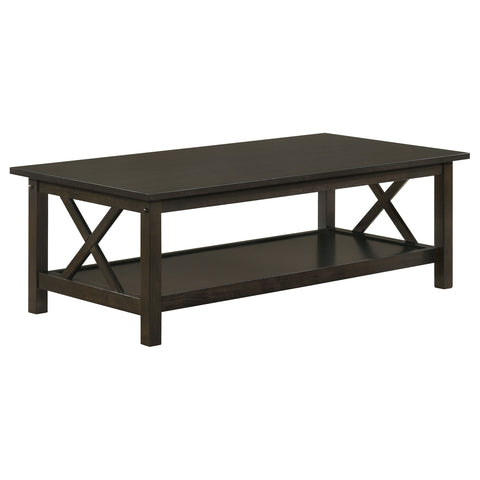 Grover 3-piece Rectangular Coffee Table Set Deep MerlotDark Merlot