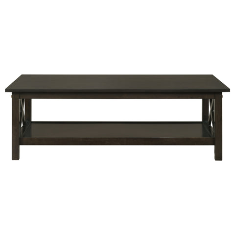 Grover 3-piece Rectangular Coffee Table Set Deep MerlotDark Merlot