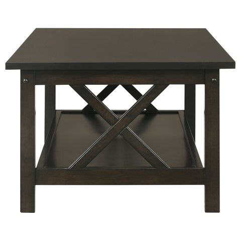 Grover 3-piece Rectangular Coffee Table Set Deep MerlotDark Merlot