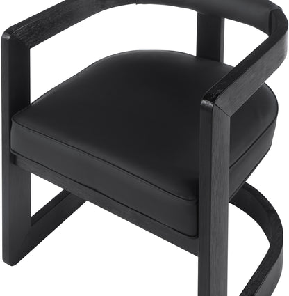 Marcel Black Faux Leather Dining Chair C