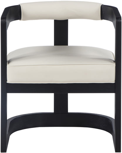 Napa Cream Vegan Leather Dining Chair