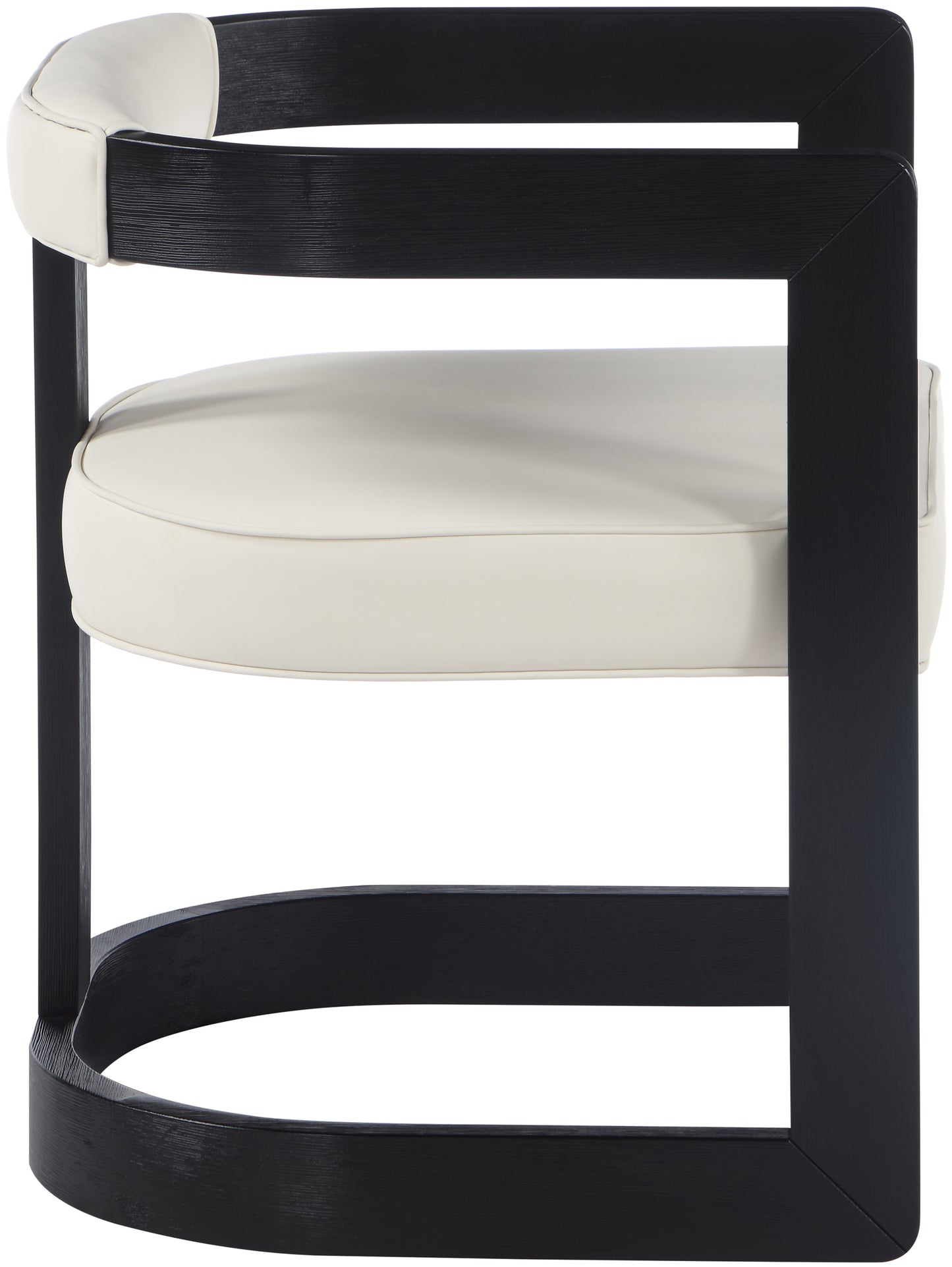 napa cream vegan leather dining chair