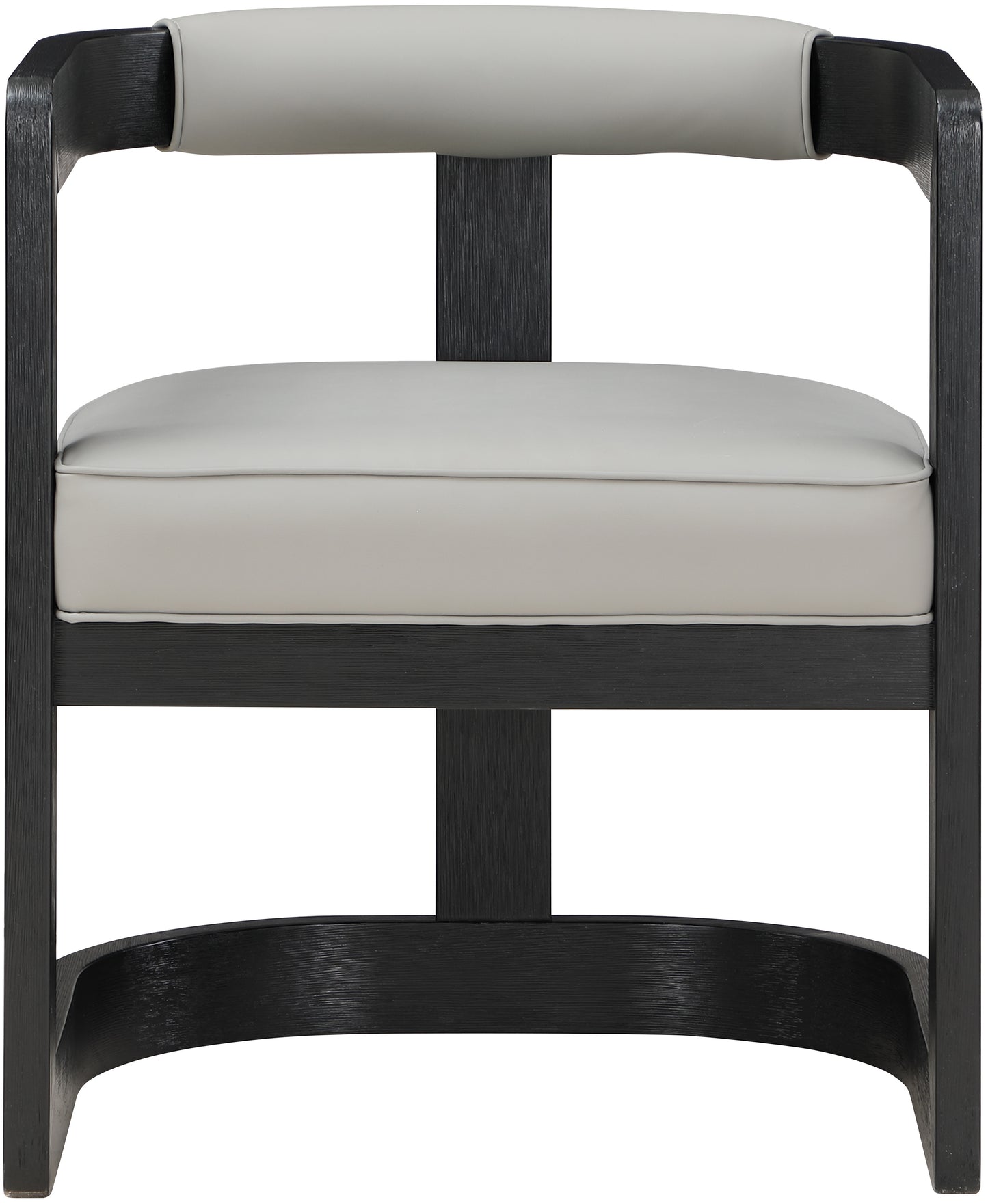 marcel grey faux leather dining chair c