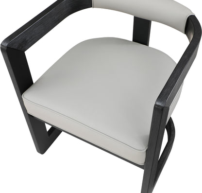 Marcel Grey Faux Leather Dining Chair C