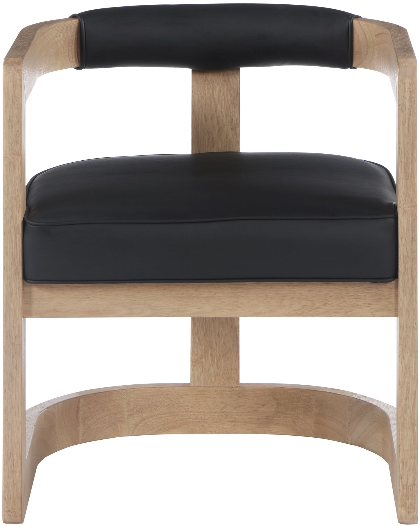 napa black vegan leather dining chair