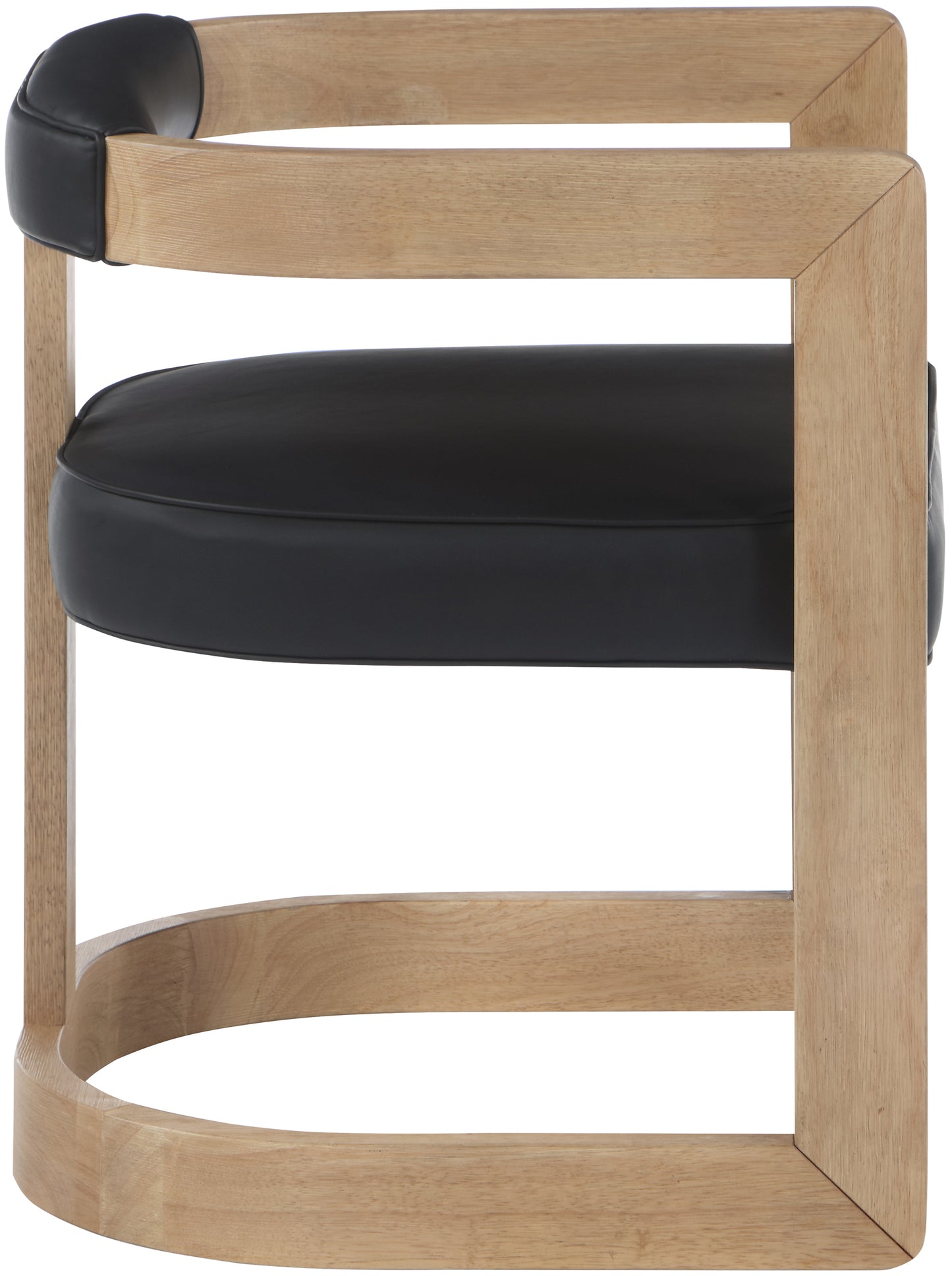 napa black vegan leather dining chair