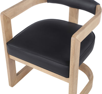 Napa Black Vegan Leather Dining Chair