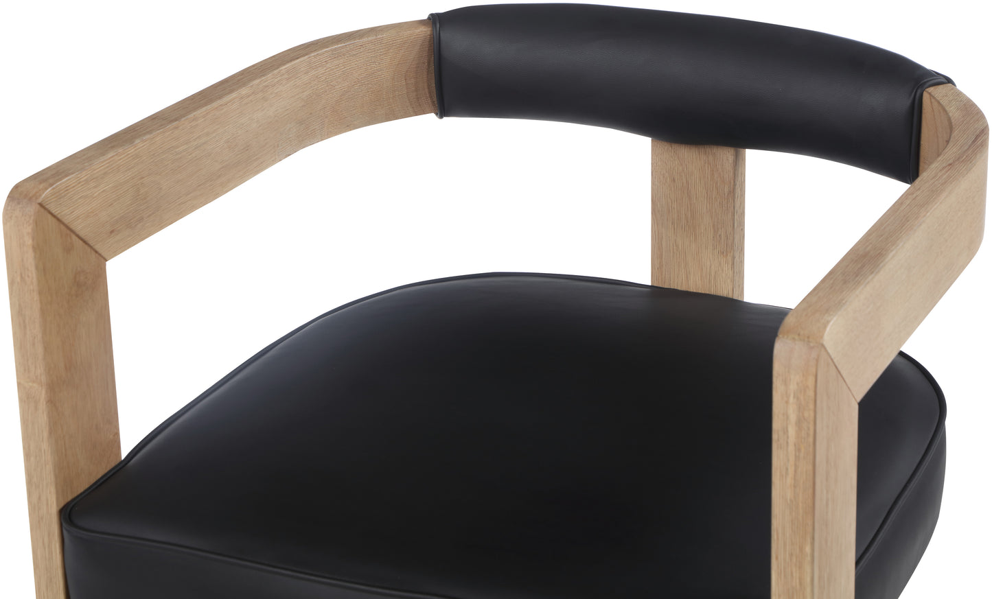 napa black vegan leather dining chair