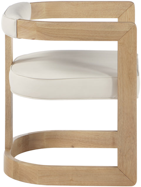 Marcel Cream Faux Leather Dining Chair C