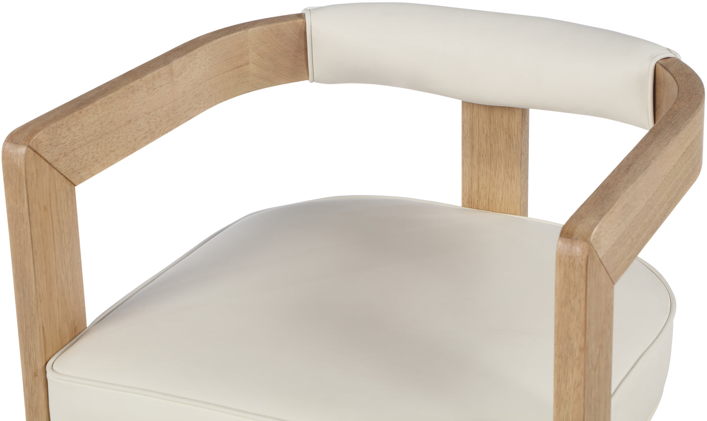 marcel cream/natural faux leather dining chair c