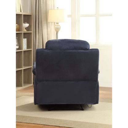 Eilbra Motion Recliner, Blue Microfiber