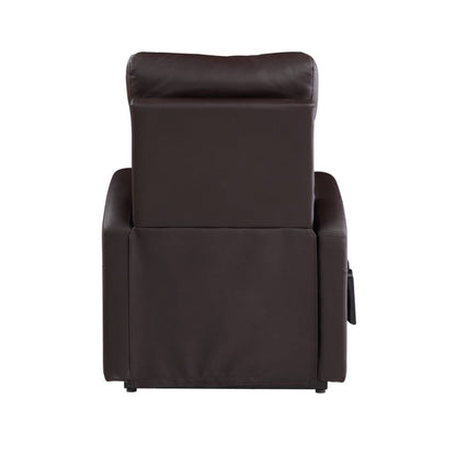 Edina Power Motion Recliner W/Lift, Brown Synthetic Leather