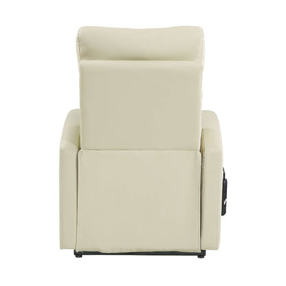 Edina Power Motion Recliner W/Lift, Beige Synthetic Leather