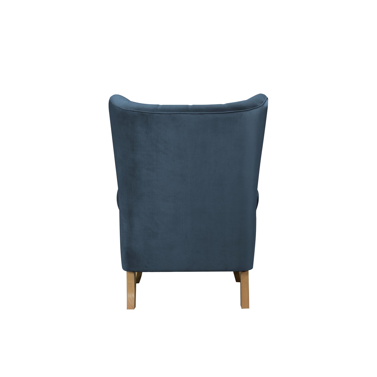 eirene accent chair, azure blue velvet