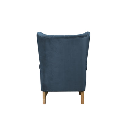 Eirene Accent Chair, Azure Blue Velvet