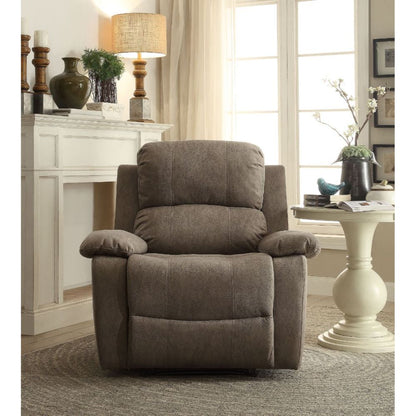 Elain Motion Recliner, Gray Polished Microfiber