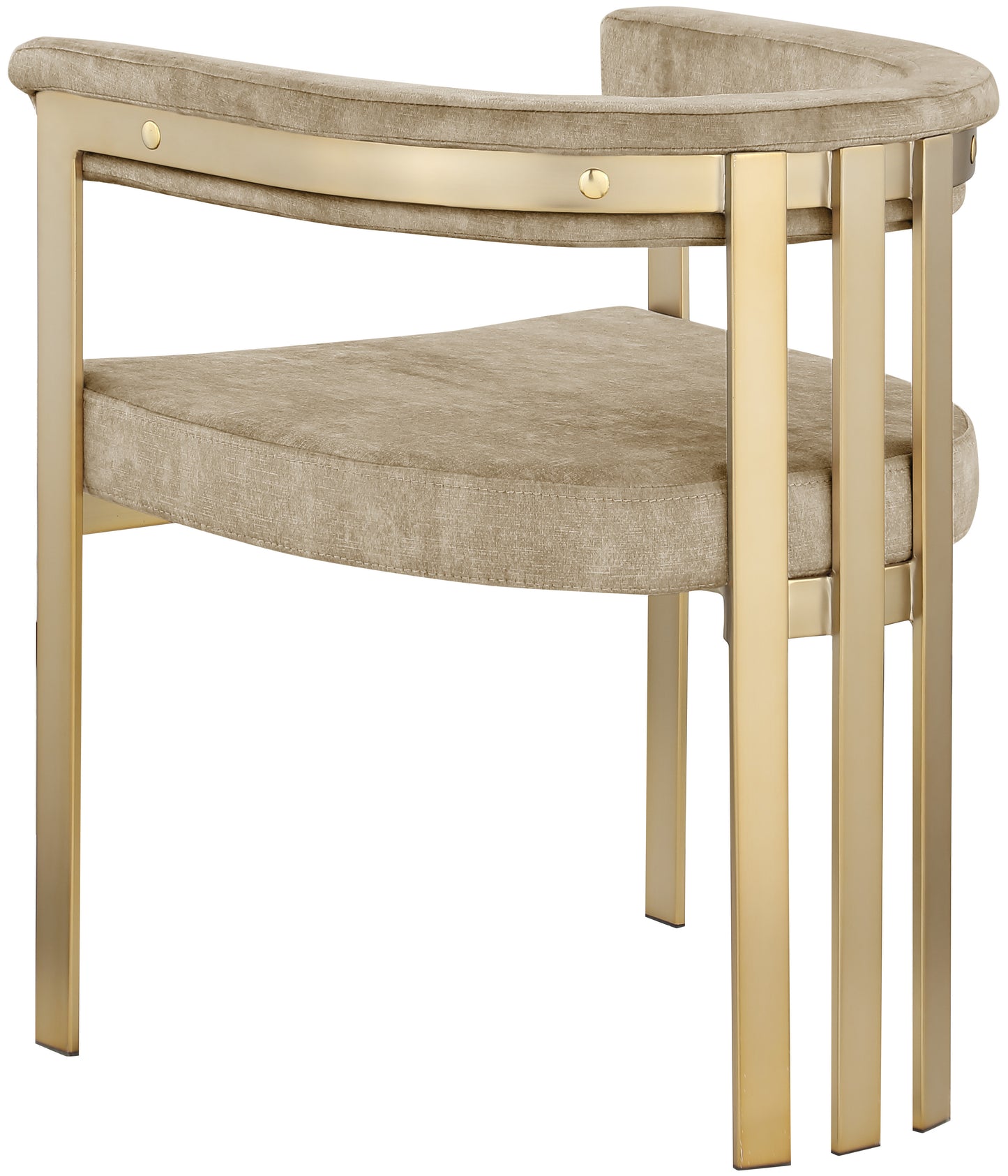 bristol beige velvet dining chair