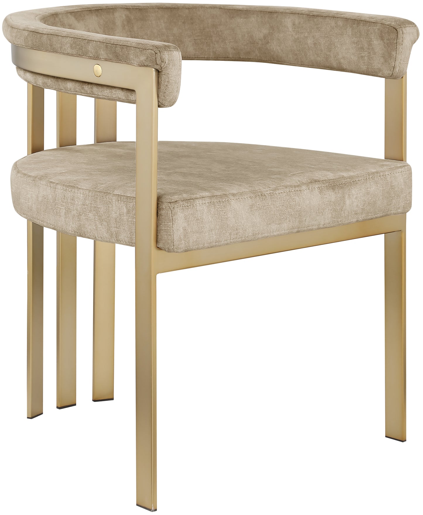 bristol beige velvet dining chair