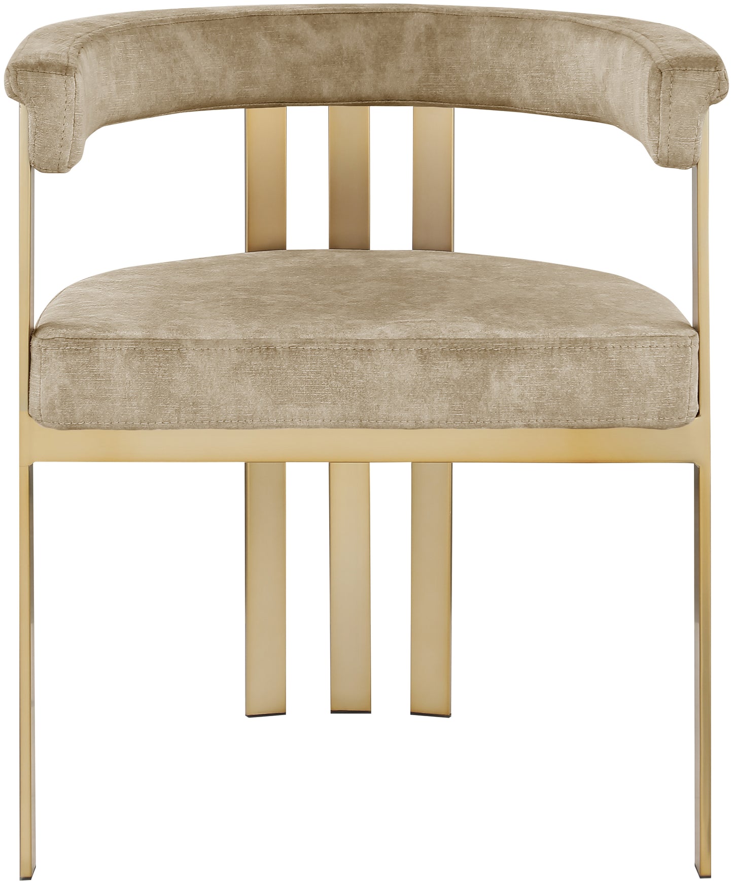 bristol beige velvet dining chair