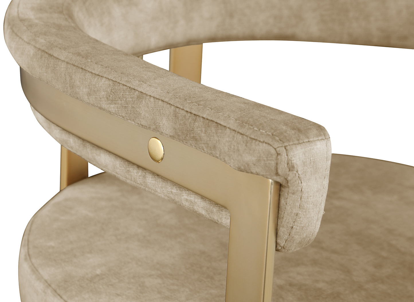 bristol beige velvet dining chair