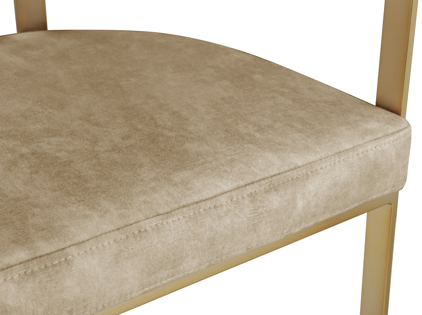 elijah beige velvet dining chair c