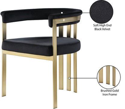 Elijah Black Velvet Dining Chair C