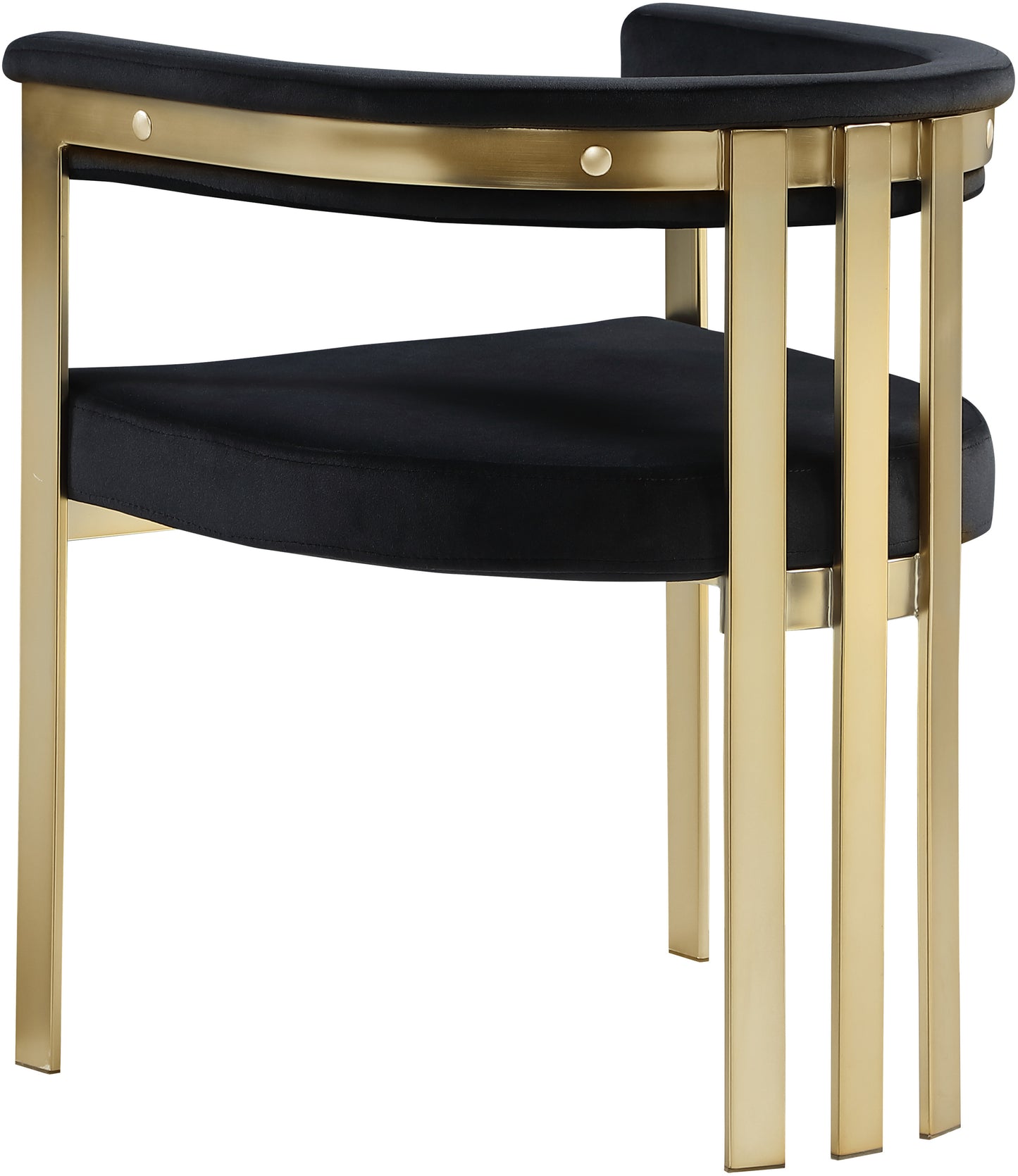 bristol black velvet dining chair