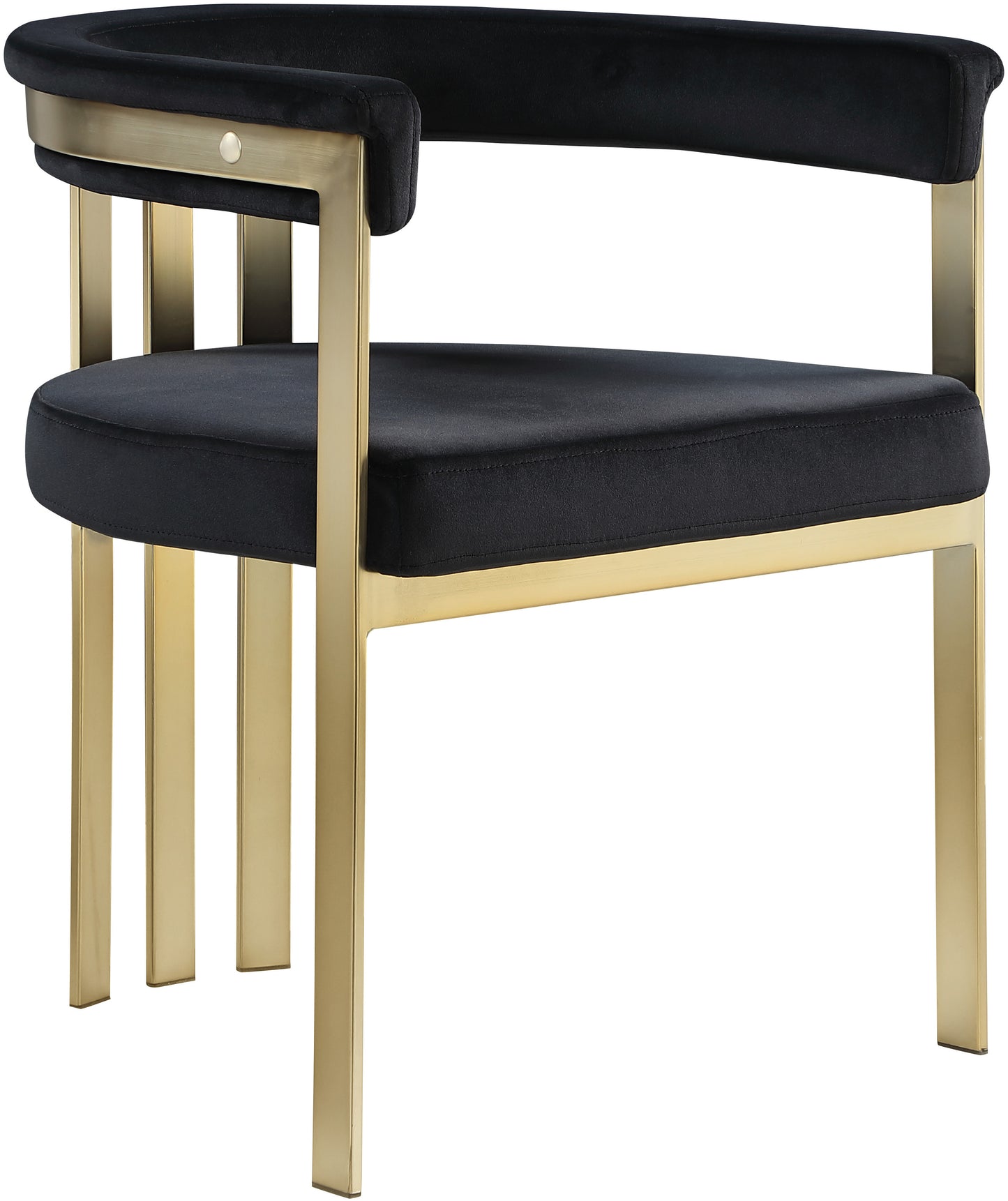 bristol black velvet dining chair