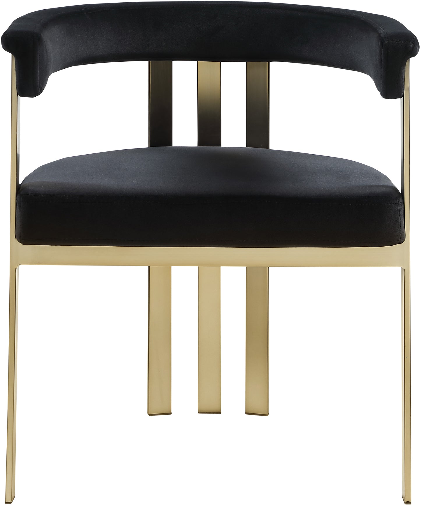 bristol black velvet dining chair