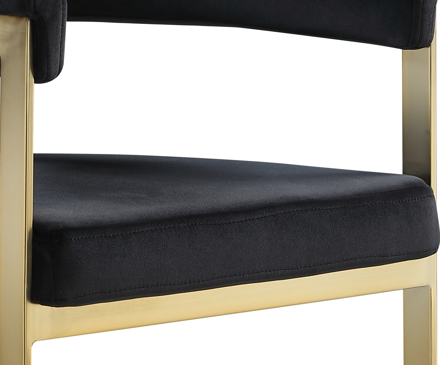 elijah black velvet dining chair c