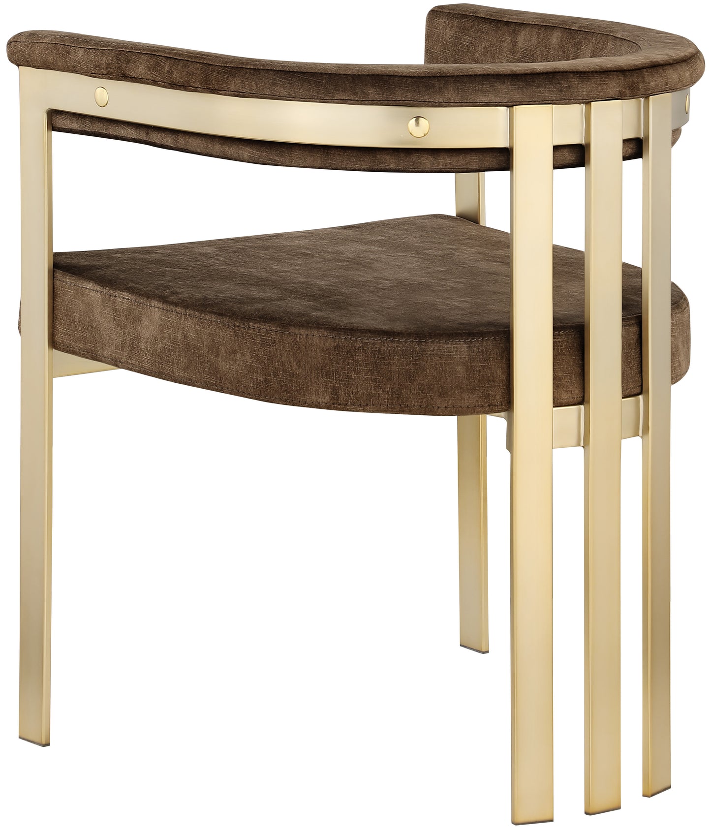 bristol brown velvet dining chair