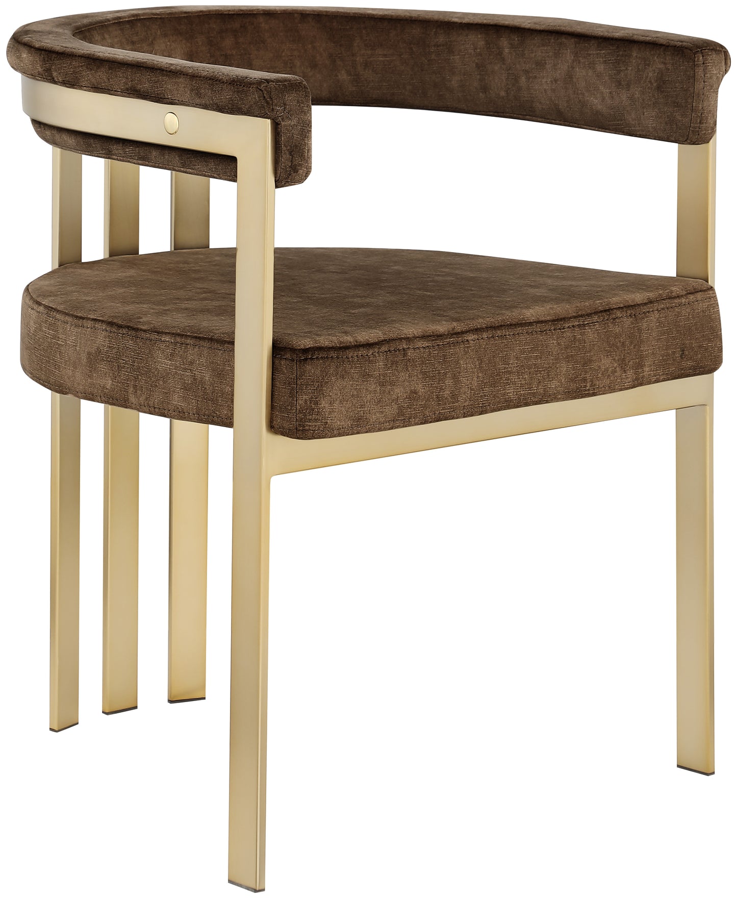 bristol brown velvet dining chair