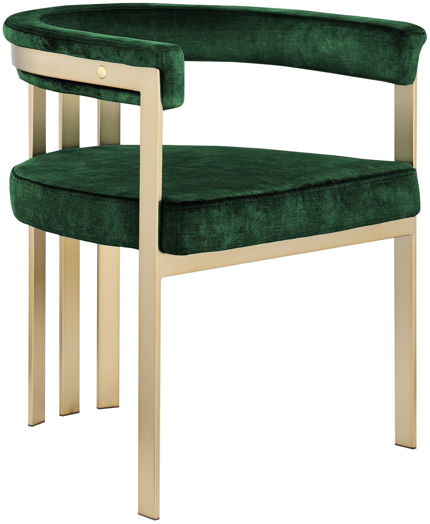 bristol green velvet dining chair