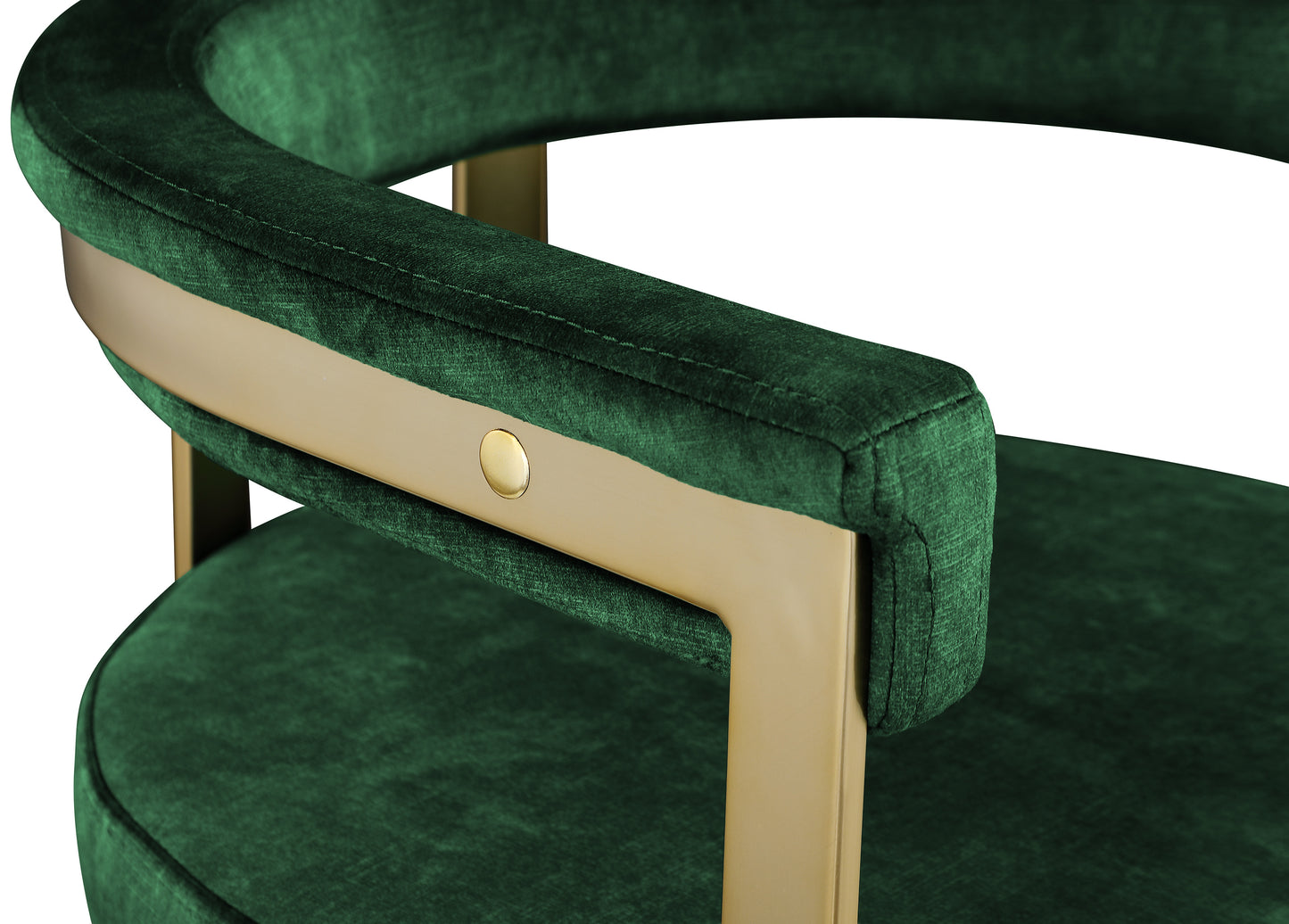 bristol green velvet dining chair