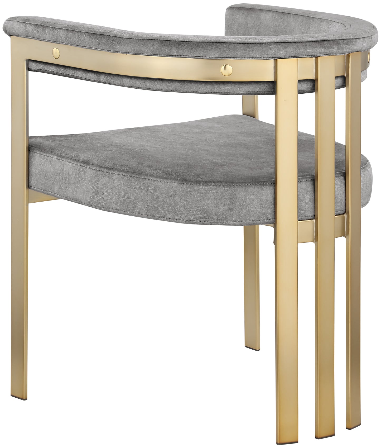 bristol grey velvet dining chair