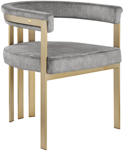 Bristol Grey Velvet Dining Chair