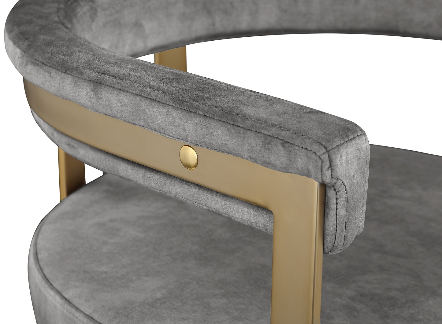 bristol grey velvet dining chair