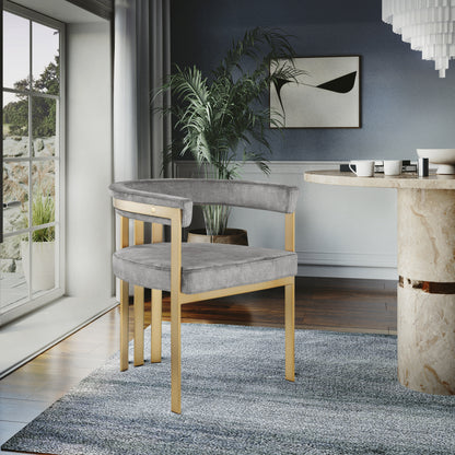 Bristol Grey Velvet Dining Chair