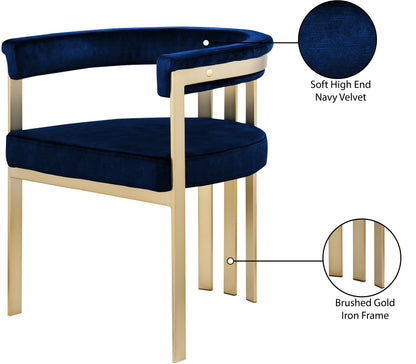 Bristol Navy Velvet Dining Chair