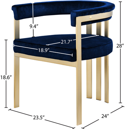 Bristol Navy Velvet Dining Chair